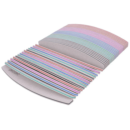 5/10Pcs Professional Nail File 100/180 Sandpaper Strong Thick Nail Files Sanding Half Moon Lime nail accessories and Tools Leedoar