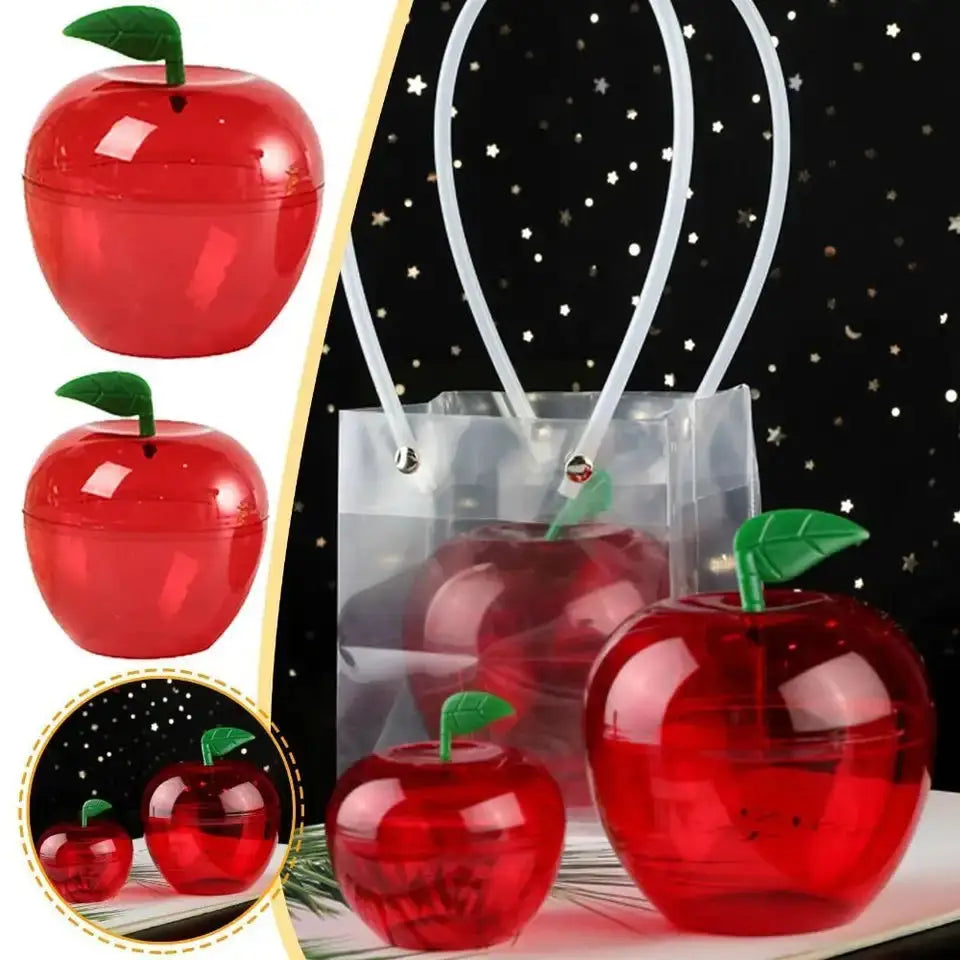 5/10Pcs Wedding Party Candy Box Snack Container Toy Apple Shape Shatterpoof Fruit-Shaed Candy Case Christmas Party Decoration Leedoar