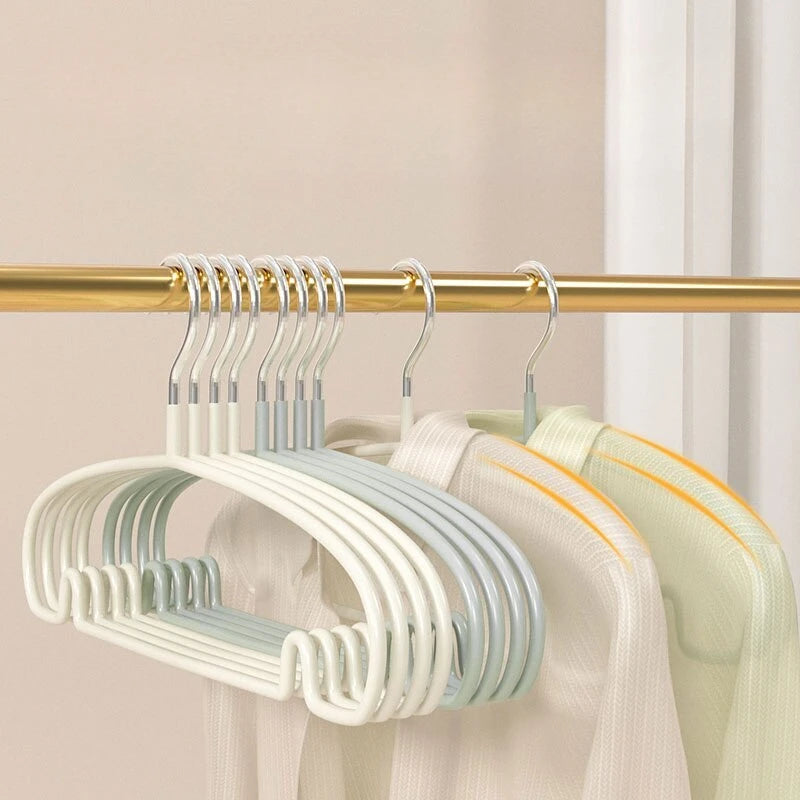 5/10pcs Simple Clothes Hanger Non Slip Dormitory Household Clothe Hanging To Prevent Clothes Deformation Clothes Storage Leedoar