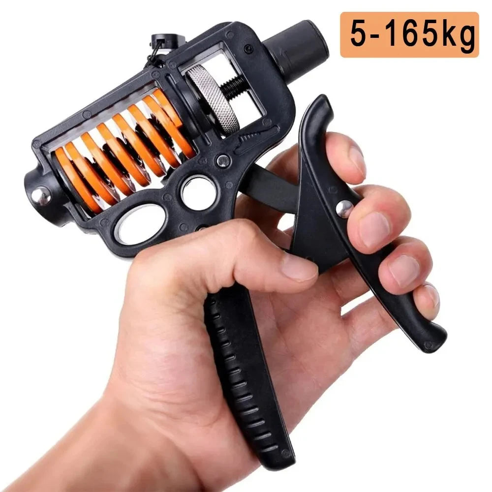 5-165kg Adjustable Heavy Hand Grip Strengthener Finger Expander Arm Wrist Forearm Trainers Fitness Steel Spring Exercise Leedoar