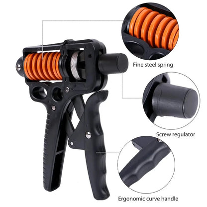 5-165kg Adjustable Heavy Hand Grip Strengthener Finger Expander Arm Wrist Forearm Trainers Fitness Steel Spring Exercise Leedoar