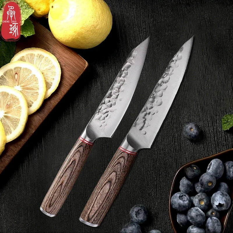 5.5inch Kitchen Knife Handmade Forged Knife Boning Knife Stainless Steel Fruit Knife Butcher Cleaver Knife Kitchen Supplies Leedoar