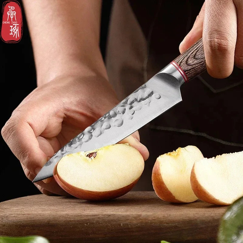 5.5inch Kitchen Knife Handmade Forged Knife Boning Knife Stainless Steel Fruit Knife Butcher Cleaver Knife Kitchen Supplies Leedoar