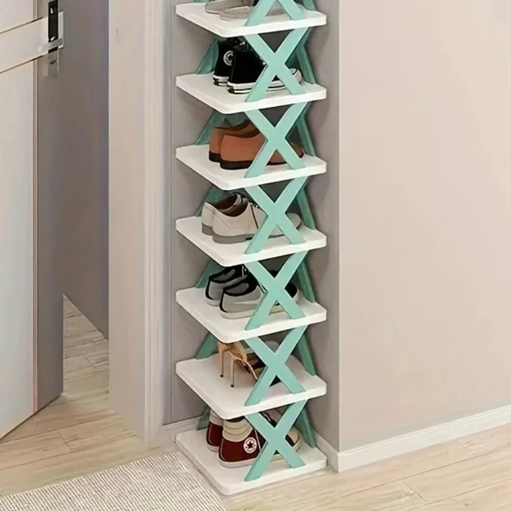 5/6/7 Layer Multi-layer Plastic Foldable Detachable Shoe Rack Storage Organizer Saves Family Space Suitable For Corridor Bedroom Leedoar