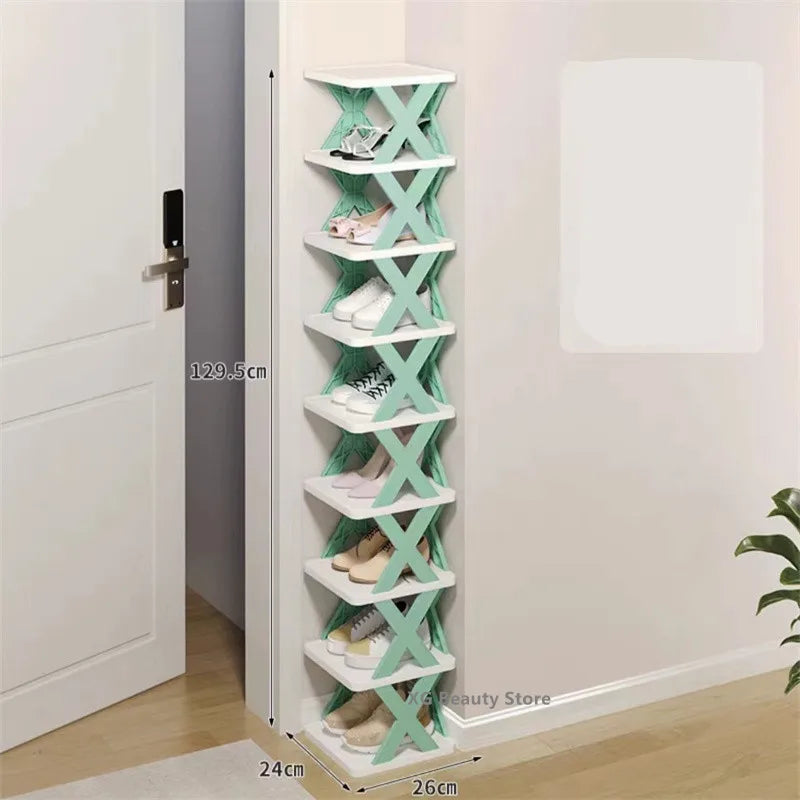 5/6/7 Layer Multi-layer Plastic Foldable Detachable Shoe Rack Storage Organizer Saves Family Space Suitable For Corridor Bedroom Leedoar