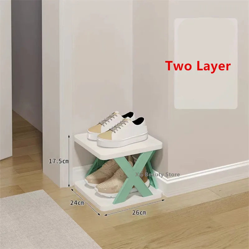 5/6/7 Layer Multi-layer Plastic Foldable Detachable Shoe Rack Storage Organizer Saves Family Space Suitable For Corridor Bedroom Leedoar