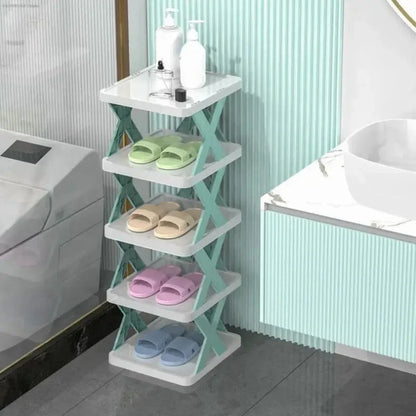 5/6/7 Layer Multi-layer Plastic Foldable Detachable Shoe Rack Storage Organizer Saves Family Space Suitable For Corridor Bedroom Leedoar