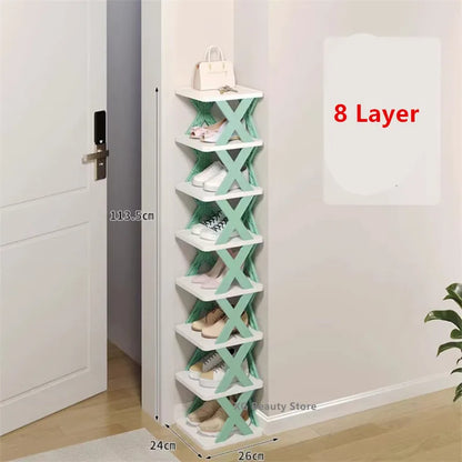 5/6/7 Layer Multi-layer Plastic Foldable Detachable Shoe Rack Storage Organizer Saves Family Space Suitable For Corridor Bedroom Leedoar