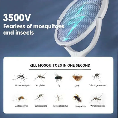 5 em 1 Raquete de Carregamento Rápido Mata Moscas Insetos Segurança Isolado Bateria Alimentada Lâmpada ABS Ajustável Elétrico Mosquito Mata-moscas 