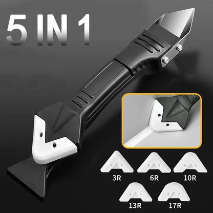 5 In 1 Silicone Scraper Sealant Smooth Remover Tool Set Caulking Finisher Smooth Grout Kit Floor Mould Removal Hand Tools Set Leedoar