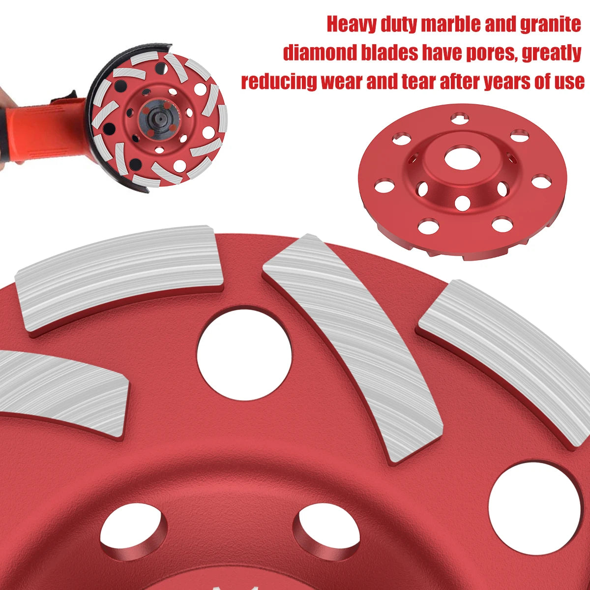 5 Inch Diamond Grinding Disc Abrasive Cup Wheel Wear Resistant Diamond Sanding Wheel Durable Angle Grinder Disc For Concrete Leedoar