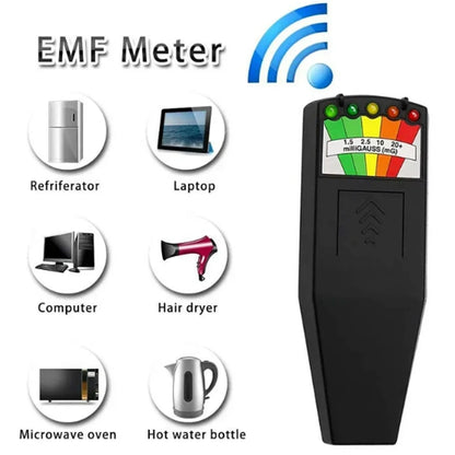 5-LED EMF Meter Magnetic Field Detector Ghost Hunting Paranormal Equipment Tester Portable Counter Professional EMF Meter Tester