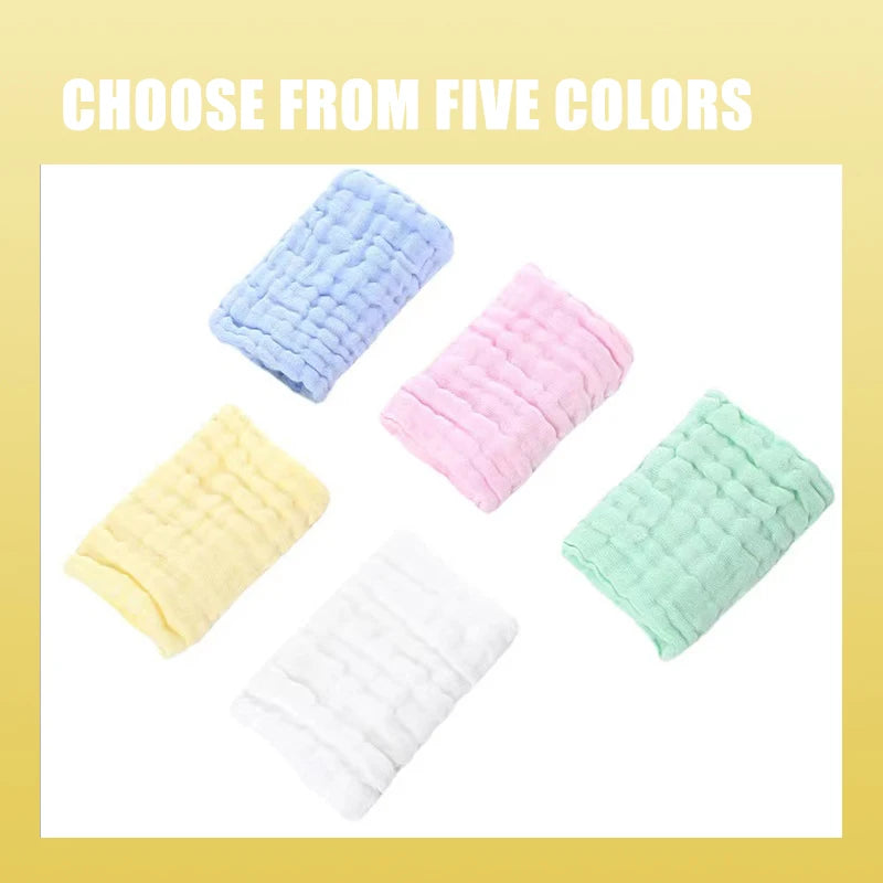 5 PCS 30x30cm  Cotton Soft Baby Towels Baby Face Towel Handkerchief Bathing Feeding Face Washcloth Wipe burp cloth Leedoar