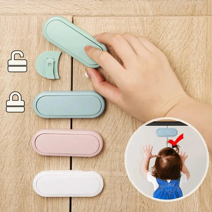 5-Pack Children's Drawer Safety Latch; Cabinet Door Protection Baby Anti Pinch Hand Invisible Lock; Opposite Door Wardrobe Lock Leedoar