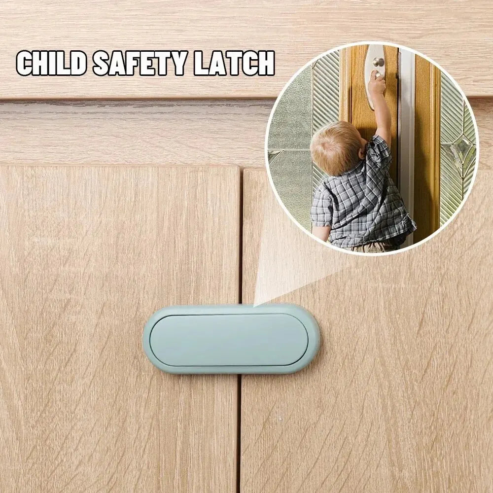 5-Pack Children's Drawer Safety Latch; Cabinet Door Protection Baby Anti Pinch Hand Invisible Lock; Opposite Door Wardrobe Lock Leedoar