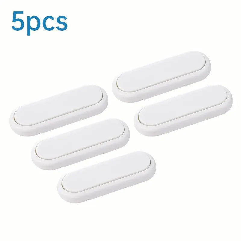 5-Pack Children's Drawer Safety Latch; Cabinet Door Protection Baby Anti Pinch Hand Invisible Lock; Opposite Door Wardrobe Lock Leedoar