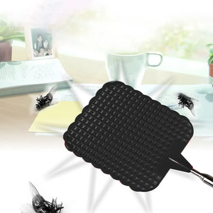 5 Pack Of Black Creative Fly Swatter Mosquito Swatter Stainless Steel Expansion Design Fly Repellent Supplies Leedoar