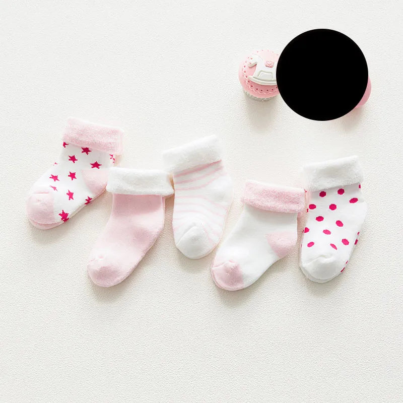 5 Pair High Quality Thicken Cartoon Comfort Cotton Newborn Socks Kids Boy New Born Baby Girl Socks Meia Infantil Miaoyoutong Leedoar