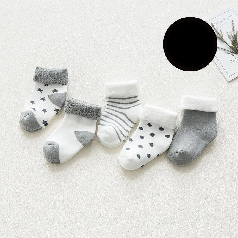 5 Pair High Quality Thicken Cartoon Comfort Cotton Newborn Socks Kids Boy New Born Baby Girl Socks Meia Infantil Miaoyoutong Leedoar