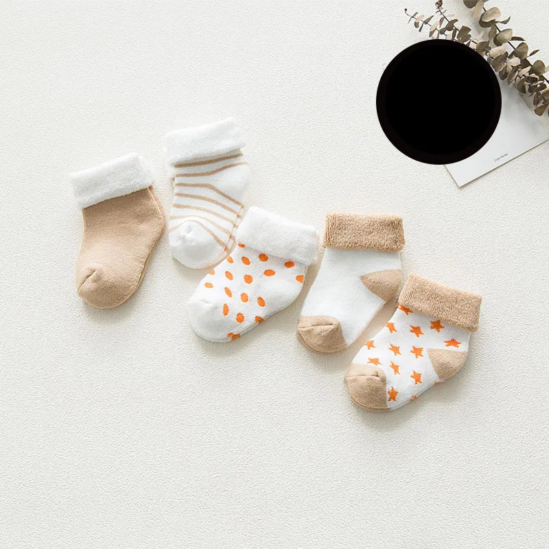 5 Pair High Quality Thicken Cartoon Comfort Cotton Newborn Socks Kids Boy New Born Baby Girl Socks Meia Infantil Miaoyoutong Leedoar