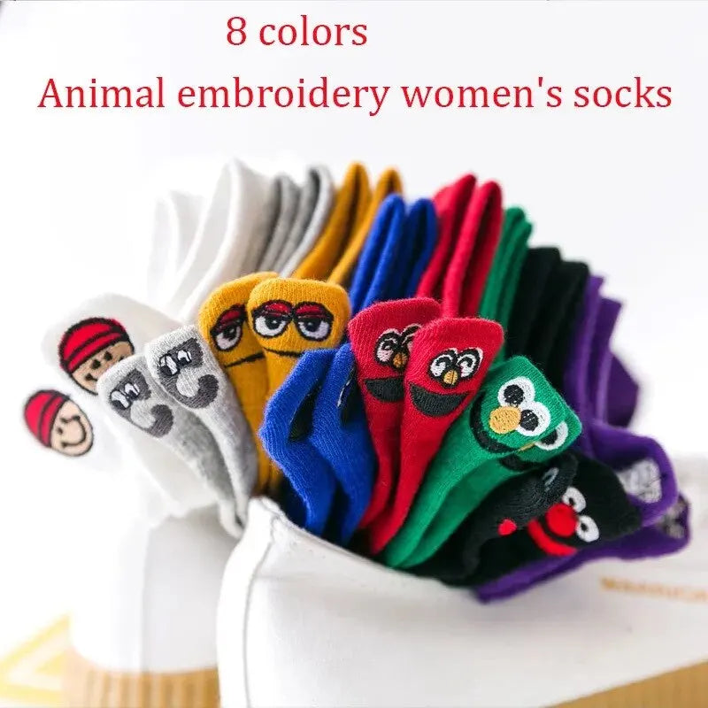 5 Pairs New Style Couple Polyester Mid Calf Length Socks Preppy Stockings Two Bars Womens Sports Trendy Socks Leedoar