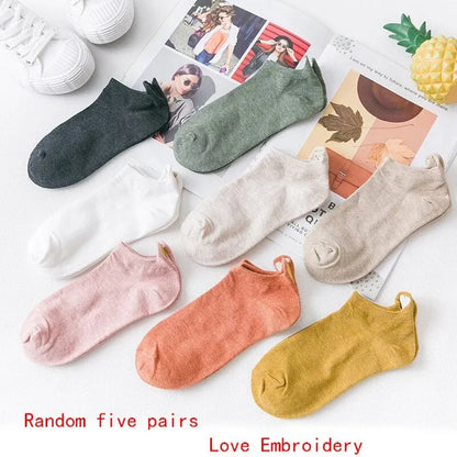 5 Pairs New Style Couple Polyester Mid Calf Length Socks Preppy Stockings Two Bars Womens Sports Trendy Socks Leedoar