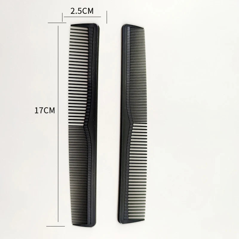 5 Pieces Fine Cutting Wide Tooth Hair Barber Carbon Fiber Salon Hairdressing Comb Heat Resistant Styling Grooming Comb Leedoar