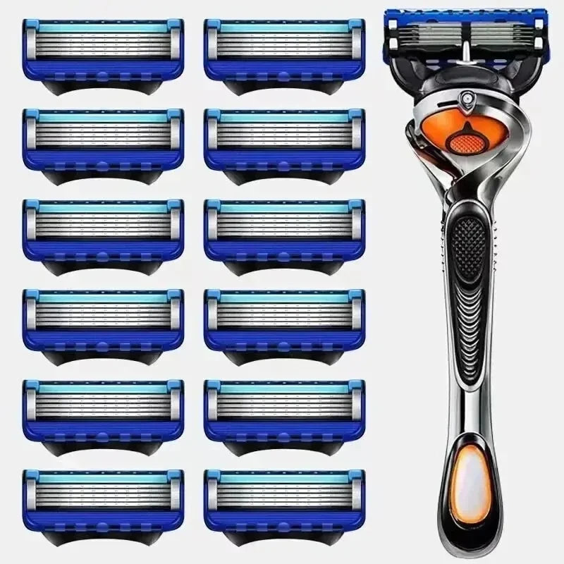 5-layer Razor Blade, MEN'S Manual Razor Blade, Safety Razor Blade, Classic Reusable Razor Blade for Skin Protection