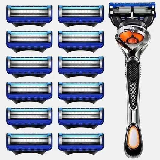 5-layer Razor Blade, MEN'S Manual Razor Blade, Safety Razor Blade, Classic Reusable Razor Blade for Skin Protection