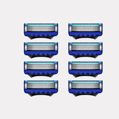 Hoja de afeitar de 5 capas, afeitadora manual de acero inoxidable de alta gama, afeitadora de seguridad para hombres resistente a los arañazos, adecuada para la limpieza del cabello 