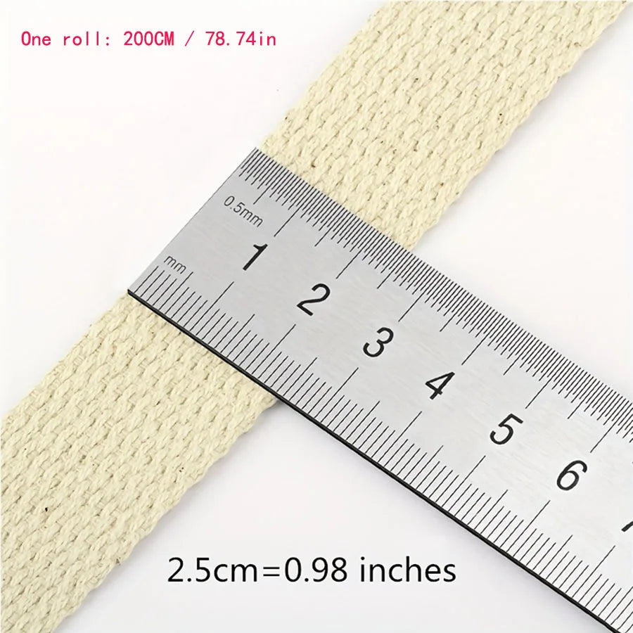 5 meters 25mm Canvas Ribbon Belt Bag Webbing Nylon Webbing Knapsack Strapping Sewing Bag Belt Accessories Leedoar