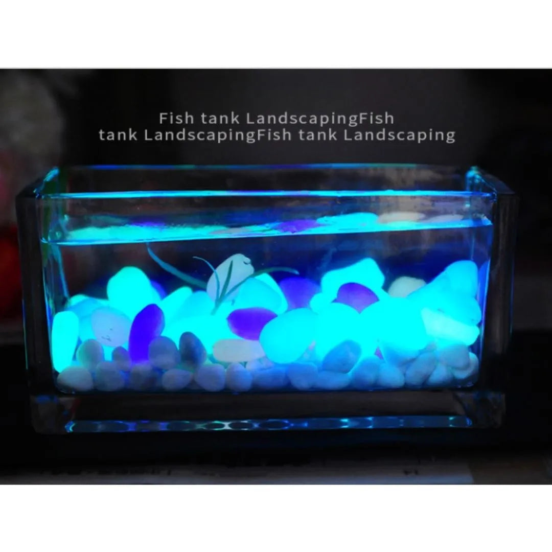 50/100Pcs Artificial Noctilucent Stone with Colorful Luminescence Aquarium Fish Tank Landscaping Vase Sidewalk Decoration Leedoar