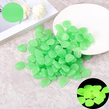 50/100Pcs Artificial Noctilucent Stone with Colorful Luminescence Aquarium Fish Tank Landscaping Vase Sidewalk Decoration Leedoar