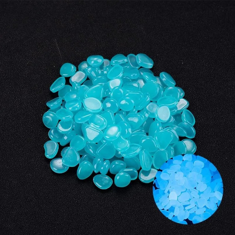 50/100Pcs Artificial Noctilucent Stone with Colorful Luminescence Aquarium Fish Tank Landscaping Vase Sidewalk Decoration Leedoar
