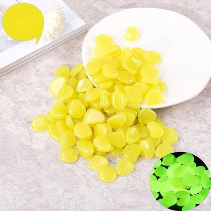 50/100Pcs Artificial Noctilucent Stone with Colorful Luminescence Aquarium Fish Tank Landscaping Vase Sidewalk Decoration Leedoar