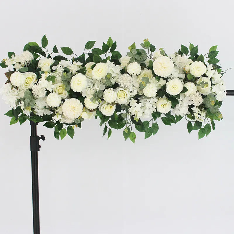 50/100cm DIY Wedding Flower Wall Decoration Arrangement Supplies Silk Peonies Rose Artificial Floral Row Decor Wed Arch Backdrop Leedoar