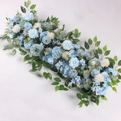 50/100cm DIY Wedding Flower Wall Decoration Arrangement Supplies Silk Peonies Rose Artificial Floral Row Decor Wed Arch Backdrop Leedoar