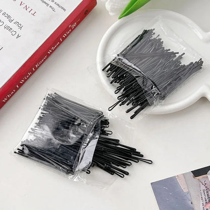 50/100pcs Black Hair Invisible Clips Black Bobby Pins For Girls Women Salon Hairdressing Styling Barrette Hair Accessories Tools Leedoar