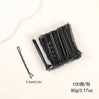 50/100pcs Black Hair Invisible Clips Black Bobby Pins For Girls Women Salon Hairdressing Styling Barrette Hair Accessories Tools Leedoar