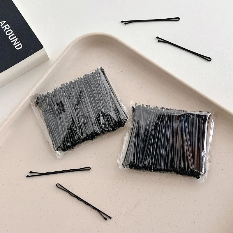 50/100pcs Black Hair Invisible Clips Black Bobby Pins For Girls Women Salon Hairdressing Styling Barrette Hair Accessories Tools Leedoar