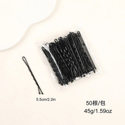 50/100pcs Black Hair Invisible Clips Black Bobby Pins For Girls Women Salon Hairdressing Styling Barrette Hair Accessories Tools Leedoar