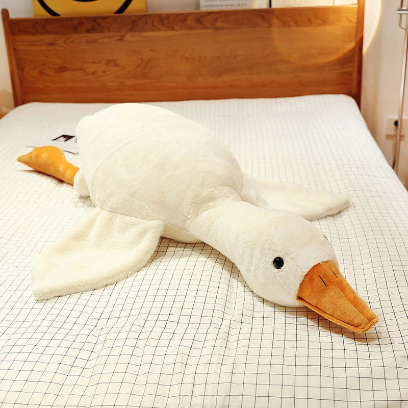 50/130CM Hot Goose Plush Stuffed Soft Duck Sleeping Pillow Sofa Cushion Kids Girlfriend Birthday Gift Leedoar