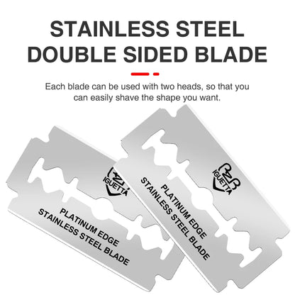 50 PCS/ Classic Double Edge Razor Blade Stainless Steel Safety Blade Shaving  Beauty Salons Shaver Blades Leedoar