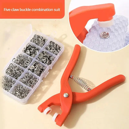 50 Sets Metal Snaps Buttons with Fastener Pliers Press Tool Kit For For Sewing And Crafting DIY Craftsmanship Leedoar