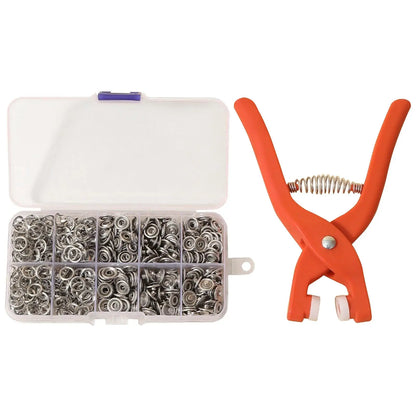 50 Sets Metal Snaps Buttons with Fastener Pliers Press Tool Kit For For Sewing And Crafting DIY Craftsmanship Leedoar