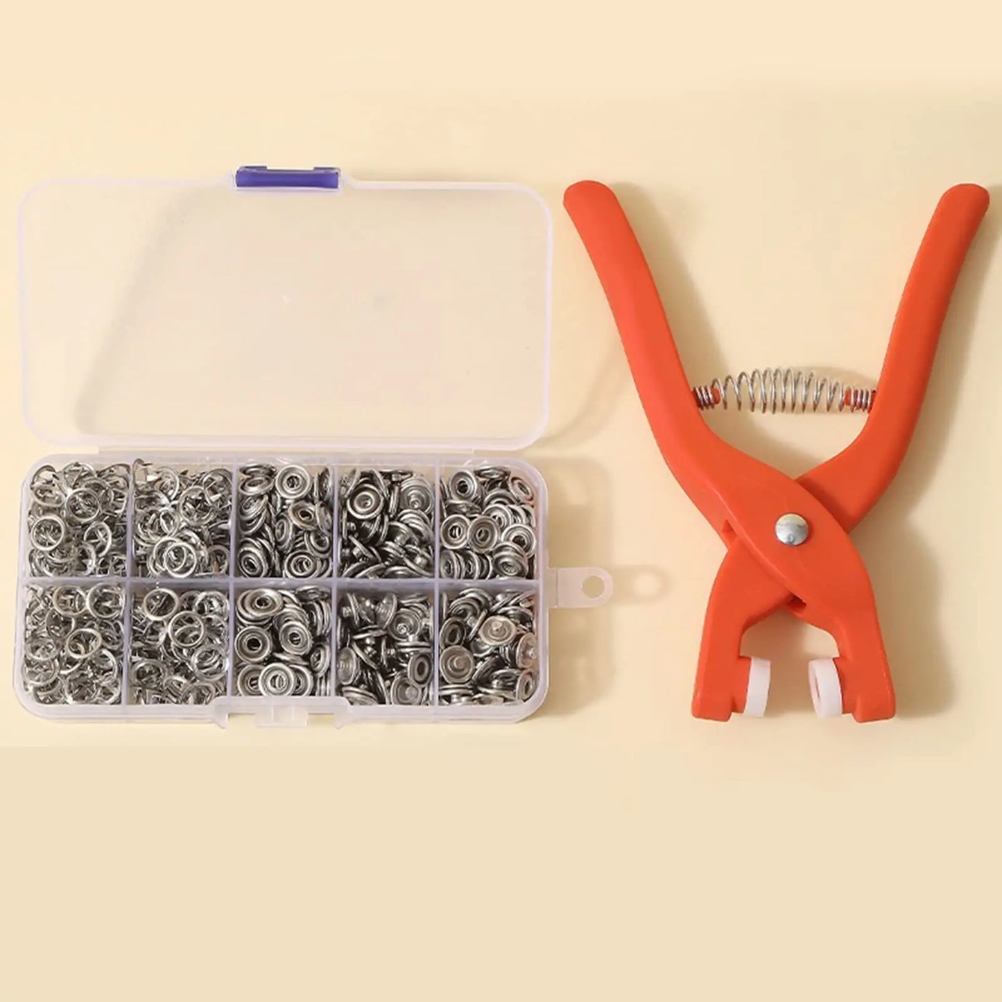 50 Sets Metal Snaps Buttons with Fastener Pliers Press Tool Kit For For Sewing And Crafting DIY Craftsmanship Leedoar