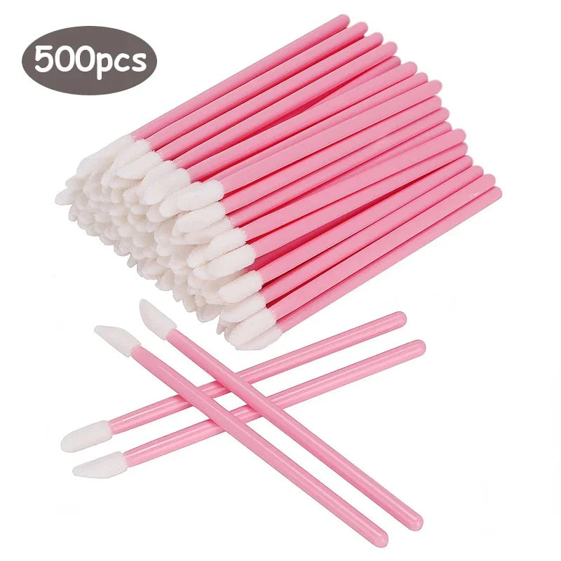 500/1000PCS Lip Wands Applicators Disposable Lip Brush Lipstick Brush Lip Gloss Applicator Wands  Makeup Applicator Beauty Tool Leedoar