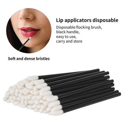 500/1000PCS Lip Wands Applicators Disposable Lip Brush Lipstick Brush Lip Gloss Applicator Wands  Makeup Applicator Beauty Tool Leedoar