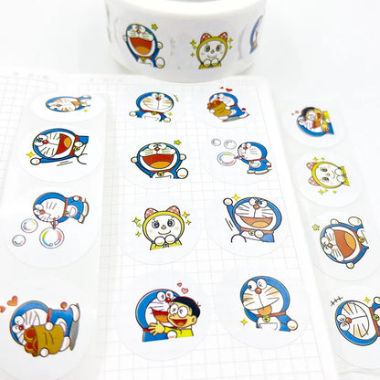 500 Sheets/Roll Doraemon Toy Stickers for Cars Bags Lotso Hello Kitty Strawberry Bears Sticker C190 Leedoar