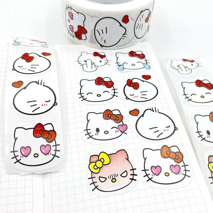 500 Sheets/Roll Doraemon Toy Stickers for Cars Bags Lotso Hello Kitty Strawberry Bears Sticker C190 Leedoar